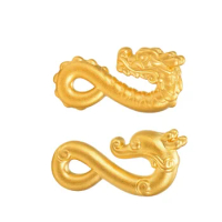 2024 new arrival 24k pure gold dragon charms 999 real gold dragon hook fine gold charms bracelet