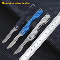 Mini Aluminum Alloy Folding Knife Portable Removable EDC Knife CS GO Carving Tool Outdoor Utility Knifes Surgical 10 Blade Free
