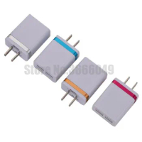 500pcs 5V 2.1+1A Double USB AC Travel US Wall Charger Plug Dual Charger For Samsung Galaxy Smart Phone Adapter
