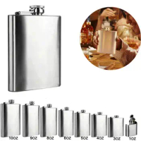 10/9/8/6/5/4/3/1 OZ Hip Flask High Quality Portable Stainless Steel Hip Flask Liquor Bottle Alcohol Wine Whiskey Flask