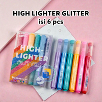 Set 6 Pcs - Stabilo Highlighter / Stabilo Glitter