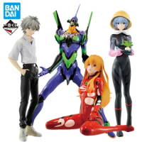 Original Banpresto Ichiban Kuji EVA Evangelion-01 Asuka Ayanami Rei Kaworu Nagisa Action Figure Collectible Model Child Toys