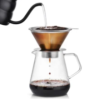 SOULHAND Glass Coffee Pot Dripper Moka Tea Maker Percolator Barista Tools Espresso Manual Kettle Teapot Pour Over Coffee Dripper