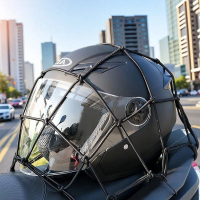 Motorcycle Elastic Cargo Net - Helmet Luggage Net, Tail Box Straps & Rear Rack Mesh Modification Acc