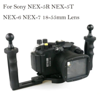 Seafrogs Waterproof 40 Meters Housing Camera Diving Case for Sony NEX5R NEX-5R NEX5T NEX-5T NEX6 NEX-6 NEX7 NEX-7 18-55mm Lens