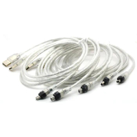 5pcs/bag USB Male to Firewire IEEE 1394 4 Pin Male iLink Adapter Cord Cable 3ft 100cm for SONY DCR-TRV75E DV