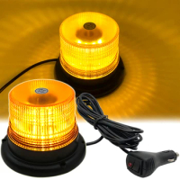 20W 40 LED Amber Flashing Rotating Beacon Light Emergency Magnetic Warning Light Strobe Beacon Light for 12 V/24 V Car, Truck