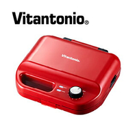 【Vitantonio】小V多功能計時鬆餅機(熱情紅) 加碼雙烤盤&gt;&gt;一機三烤盤款式隨機【三井3C】