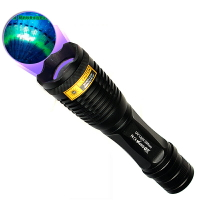 紫光UV燈 395NM 超亮強光紫外線燈 檢測熒光劑家用便攜手電筒