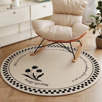 Rocking Chair Floor Mat Bedroom Round Carpet Bedside Rug French Style Small Fragrance Balcony Living