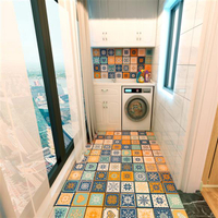 自粘衛生間浴室防水墻貼地面翻新改造裝飾瓷磚貼紙廚房防油貼直銷