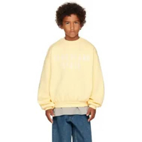 Fear Of God Essentials State Kids 90s Fit Fleece Crewneck Sweatshirt 12Y Garden Yellow