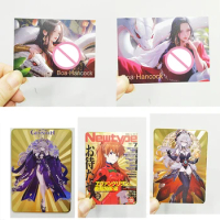 NEW Anime Goddess Story Ganyu Yae Miko Asuka Langley Soryu BOA HANCOCK Metal cards Game Collection Birthday Christmas gifts