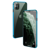 iPhone 11 Pro Max 金屬磁吸360度全包雙面鋼化玻璃手機保護殼 11ProMax手機殼