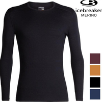 Icebreaker Oasis BF200 男款素色圓領長袖上衣/美麗諾羊毛排汗衣 104365