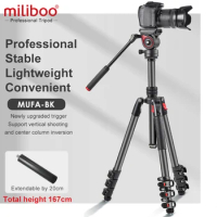 miliboo MUFA-BK Professional Lightweight carbon fiber tripod stand with upgraded trigger fotográfica