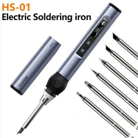 Blue HS01 65W Portable Mini Smart Electric Soldering Iron Oled Digital Welding Station Tool with B2 BC2 BC3 KR ILS K65 Tips