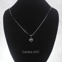 kalung titanium liontin love ikatan cinta mutiara wanita