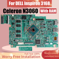 15298-2 For DELL Inspiron 3168 Laptop Motherboard Celeron N3060 With RAM 09TWCD Notebook Mainboard