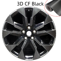 3D Carbon Fiber Series Protective Film DIY Pre-cut Wheel Stickers For KIA Grand Carnival KA4 2021-2024 19" Rims Wrap Decal Vinyl