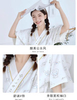 日式和服睡衣女夏季純棉薄款可愛甜美日系日本家居服系帶套裝浴袍