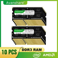 Avanshare 10Pcs New Sealed SODIMM DDR3 DDR3L 1333Mhz/1600Mhz 4GB/8GB PC3-10600/12800 memory for Laptop RAM,good quality!