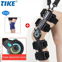 TIKE Unisex 0-120 Degree Adjustable ROM Hinged Knee Braces Leg Brace Support Protect Knee Brace Ligament Damage Repair Recovery