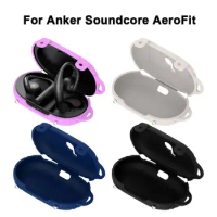 For Anker Soundcore AeroFit Case Shockproof Silicone Earphone Cover Solid Color Headphone Accessories