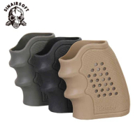 Tactical Pistol Rubber Antiskid Rubber Grip For volver Pistol Anti Slip Revolver Handgun Paintball Airsoft Hunting Accessories