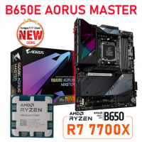Ryzen 7 7700X CPU + AM5 Gigabyte B650E AORUS MASTER Mainboard ATX B650E Motherboard DDR5 support for Ryzen 7000 Series cpu NEW