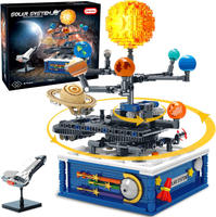 Rotatable Solar System Building Toy 758pcs Space Exploration Building Blocks Set for Kids 6+ Years O
