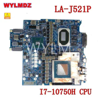 Used LA-J521P i7-10750H CPU RTX2070 N18E-2R-A1 Laptop Motherboard For Dell Alienware M17 R3 Mainboard Test OK