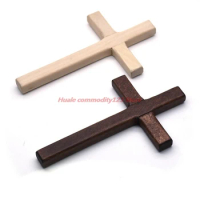 Wooden Cross Ornaments Christ Wall Hanging Table Cross for Home Altar Chapel Church Decoration Christian Gift Crafts
