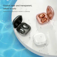 Transparent case For Galaxy Buds2 2022 Case TPU Soft Shell Cute with keychain For Buds / Buds 2/Buds Live cover