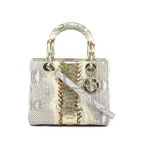 Christian Dior Lady Dior Medium Phyton Beige Gold GHW I16606C