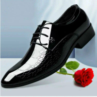 Leather Shoes for Men, British and Korean Style, Pointed Toe, Formal and Office, Easy to Match and C