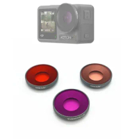 Red Snorkel Magenta Diving Filter Protective Lens Replacement Cover for DJI Osmo Action 3 Drone Gimbal Action3 Camera