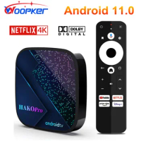 Woopker HAKOPro Android 11 Smart TV Box Amlogic S905Y4 Google Certified 4K Netflix Dolby Digital Plus Dual WiFi HD Set Top Box