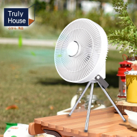 【Truly House】戶外隨行無線空氣循環風扇 兩用露營燈/USB風扇/清涼扇/遙控/露營燈/兩色(升級擺頭PRO款)