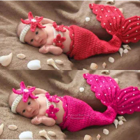 Animal Style Newborn Baby Photography Props Mermaid Tail Photo Props Hot Sale Baby Coming Home Costume Outfit SG059