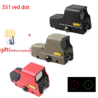 551 Red Green Dot Holographic Sight Scope Hunting Optical Collimator Sight Riflescope with 20mm Mount for Tacitical Hunting