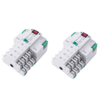 2X MCB Type Dual Power Automatic Transfer Switch 4P 100A ATS Circuit Breaker Electrical Switch Retail