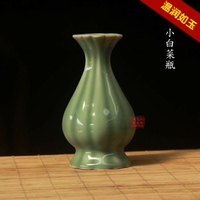 新年仿古南宋瓷器 龍泉青瓷 家居裝飾品精致白菜花瓶把玩小花器1入