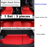 RHD Custom Car Floor Mat for BMW E92 M3 2 Doors 2007-2013 Year Interior Details Car Accessories Carpet Trunk Mats
