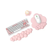 MAMBASNAKE Cloud Mouse Pad and Keyboard Wrist Rest Support Set with Coaster