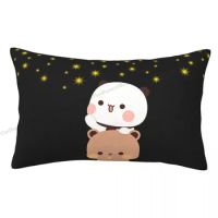 Panda Bears Reaching The Stars Hug Pillowcase Bubu and Dudu Anime Backpack Cojines Printed Office Pillow Covers Decorative