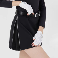 New Golf Women's Skirt Short Dress Slim Fit Sports Zipper At Side Pleated Skort High End Fashion Ladies Golf Culottes