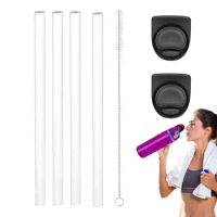 Drinking Straws With Cleaning Brush For Owala FreeSip Water Bottle Top Lid Water Bottle Top Lid For Owala FreeSip Bottle