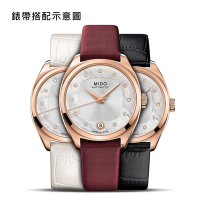 MIDO 美度 官方授權 Belluna 特別版真鑽機械女錶 套錶組 新春送禮-33mm M0243073711600