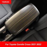 For Toyota Corolla Cross 2021 2022 Central Control Armrest Box Panel Protective Cover Sticker Modified Accessories
